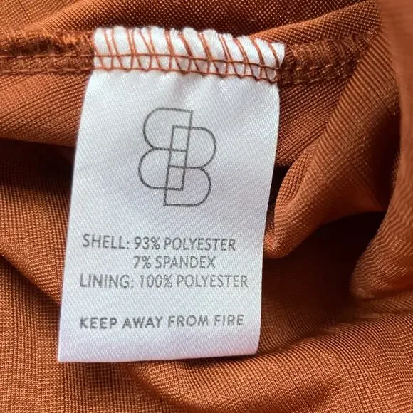 Baltic Born Andi Ribbed Velvet Wrap Dress in Copper Size XL Maxi Tulip Hem - Picture 7 of 7